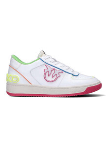 PINKO Sneaker donna bianca/rosa in pelle SNEAKERS