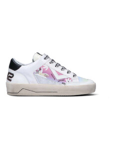 QUATTROBARRADODICI Sneaker donna bianca/rosa/nera in pelle SNEAKERS