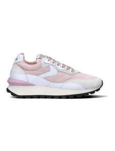 VOILE BLANCHE Sneaker donna rosa/bianca in suede SNEAKERS