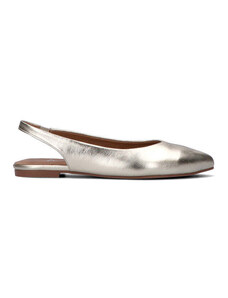 WAVE Slingback donna platino in pelle DECOLLETE TALL SCOP