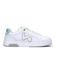 WOMSH Sneaker donna bianca/azzurra in pelle SNEAKERS