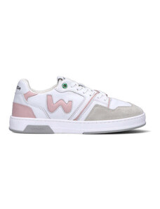 WOMSH Sneaker donna bianca/rosa in pelle SNEAKERS