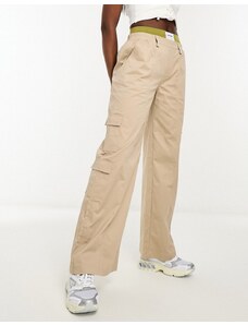 Sixth June - Pantaloni cargo beige e verdi con fascia a contrasto-Neutro