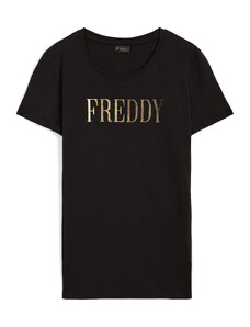 T-shirt regular fit in jersey con stampa FREDDY in oro