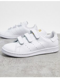 adidas Originals - Stan Smith - Sneakers bianche con cinturino-Bianco
