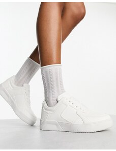 ASOS DESIGN - Digit - Sneakers stringate bianche-Bianco