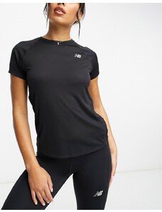 New Balance - Impact Run - T-shirt a maniche corte nera-Black