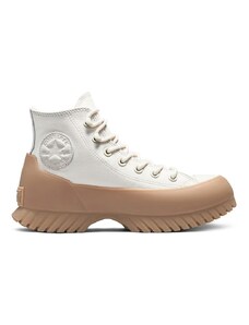 Converse - Chuck Taylor All Star Hi Lugged 2.0 - Sneakers stile stivaletto in pelle color crema con suola in gomma-Bianco
