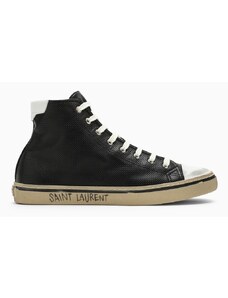 Saint Laurent Sneaker alta nera in pelle