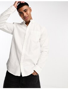 Only & Sons - Camicia Oxford slim bianca con bottoni-Bianco