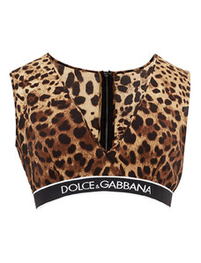 Top Cropped Maculato con Fascia Dolce & Gabbana 42 Multicolore 2000000009759