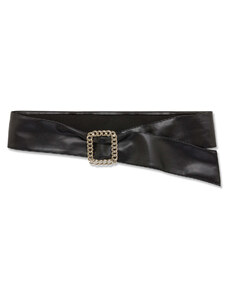 Cintura elastica nera da donna con maxi-fibbia Swish Jeans