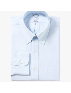 Brooks Brothers Camicia Regular Fit non-iron azzurra in cotone elasticizzato con collo button-down - male Camicie eleganti Blu pastello 17