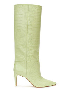 Stiletto Boot 85 in pelle stampa cocco Paris Texas 37 Lime 2000000001937