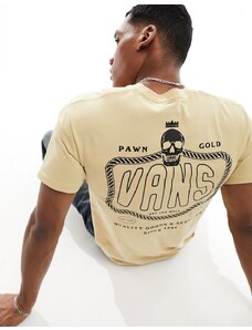 Vans - Pawn Shop - T-shirt beige con stampa sul retro-Neutro