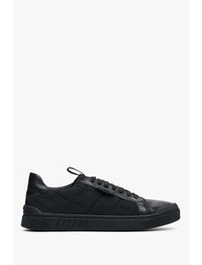 Black Men's Quilted Sneakers Estro ER00112852