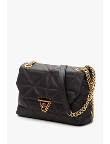 Women's Small Dark Brown Leather Handbag Estro ER00113204