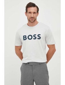 Boss Orange BOSS t-shirt in cotone BOSS CASUAL uomo colore grigio