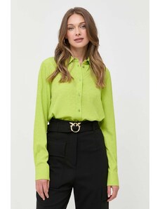 Pinko camicia con aggiunta di seta colore verde