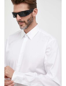 Karl Lagerfeld camicia in cotone uomo colore bianco