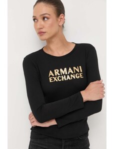 Armani Exchange top a maniche lunghe in cotone