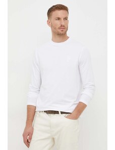 Karl Lagerfeld camicia a maniche lunghe uomo colore bianco