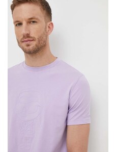 Karl Lagerfeld t-shirt in cotone colore violetto