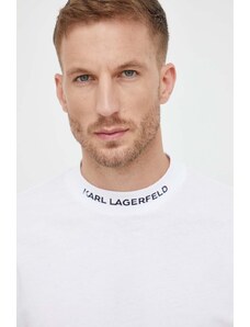 Karl Lagerfeld t-shirt in cotone colore bianco