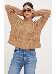 Pinko maglione in misto lana donna colore marrone