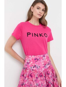 Pinko t-shirt in cotone colore rosa
