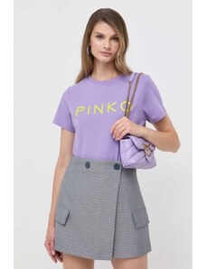 Pinko t-shirt in cotone colore violetto
