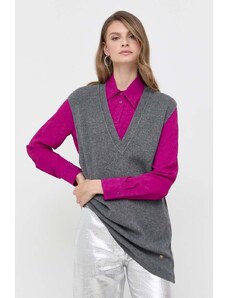 Pinko maglione in misto lana donna colore grigio