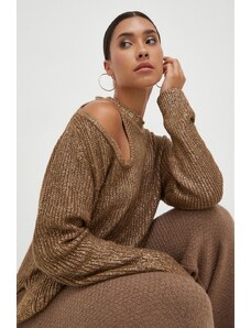 Pinko maglione in misto lana donna colore oro