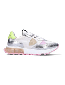 PHILIPPE MODEL Sneaker donna bianca/rosa/argento in pelle SNEAKERS