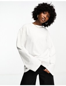 Weekday - Top a maniche lunghe oversize bianco