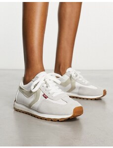 Levi's - Stryder - Sneakers stile runner color crema in misto camoscio-Bianco