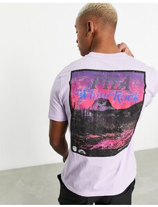 Fila - Rory - T-shirt viola slavato con stampa sul retro