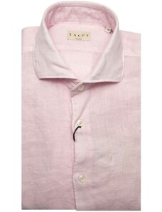 Xacus Camicia tailor fit rosa in lino
