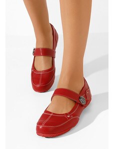 Zapatos Ballerine con cinturino Chedia Rosso