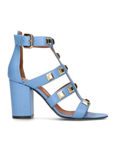 VIA ROMA 15 Sandalo donna azzurro in pelle SANDALO