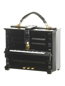 Borsa Piano Yavanna con tracolla, Cosplay Steampunk, colore nero, ARIANNA DINI DESIGN