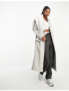 4th & Reckless - Cappotto grigio elegante taglio lungo effetto lana