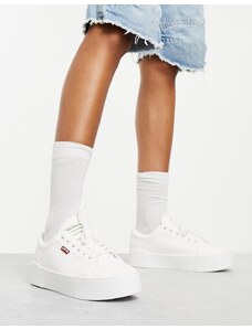 Levi's - Tijuana - Sneakers in pelle bianche con logo-Bianco