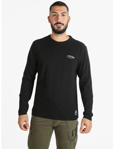 Baci & Abbracci T-shirt Manica Lunga Uomo In Cotone Nero Taglia Xl