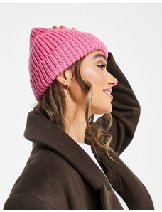 ASOS DESIGN - Berretto in lana d'agnello rosa