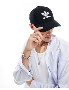 adidas Originals - Cappello con visiera e trifoglio nero