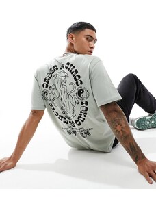 Only & Sons - T-shirt vestibilità comoda verde salvia con tigre