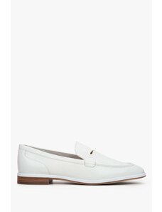 Women's White Loafers made of Genuine Leather Estro ER00112782