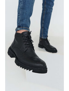 Men's Black Ankle Boots made of Genuine Leather Estro ER00108458