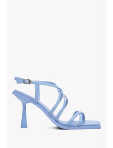 Women's Light Blue Strappy Stiletto Sandals Estro ER00113349